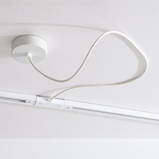 Centre feed for single-phase track lighting system – Black or White