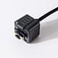 Power feed with ceiling plate for 1-phase track, black (round or square)