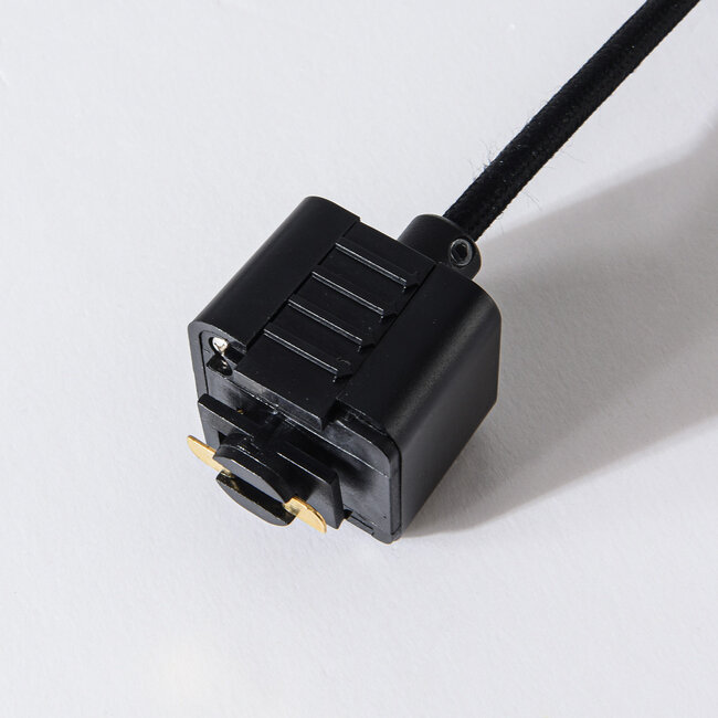 Power supply for single-phase track lighting system with ceiling cap – black (round or square)