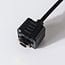 Power feed with ceiling plate for 1-phase track, black (round or square)