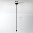 Power feed with ceiling plate for 1-phase track, black (round or square)