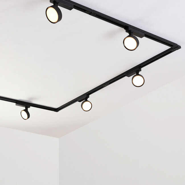 Railspot 1-phase Colle with integrated LEDs 3000K - black