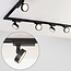 1-phase 3-metre Track lighting system with black Colle spotlights 3000K