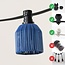 Festoon lighting cable shade in rattan look - dark blue