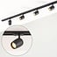 1-phase track system set of 1.5 metres with Kimi spotlights, black