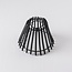 Festoon lighting cable shade in rattan look - Black