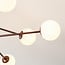 8-light ceiling light Idaho - brown with opal white glass