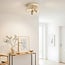 3-light ceiling lamp Caro in beige with adjustable spotlights
