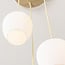 3-light pendant light Stockton - beige with opal white glass