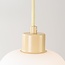 3-light pendant light Stockton - beige with opal white glass