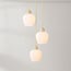 3-light pendant light Stockton - beige with opal white glass