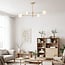 4-light ceiling light Stiri - beige with opal white glass