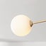 4-light ceiling light Stiri - beige with opal white glass