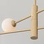 4-light ceiling light Stiri - beige with opal white glass