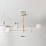 4-light ceiling light Stiri - beige with opal white glass