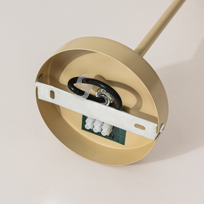 Beige ceiling lamp Stiri 4-light with opal white glass