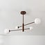 4-light ceiling light Stiri - brown with opal white glass
