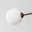 4-light ceiling light Stiri - brown with opal white glass
