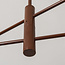 4-light ceiling lamp Stiri - brown with opal white glass