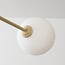 6-light ceiling light Sest - beige with opal white glass