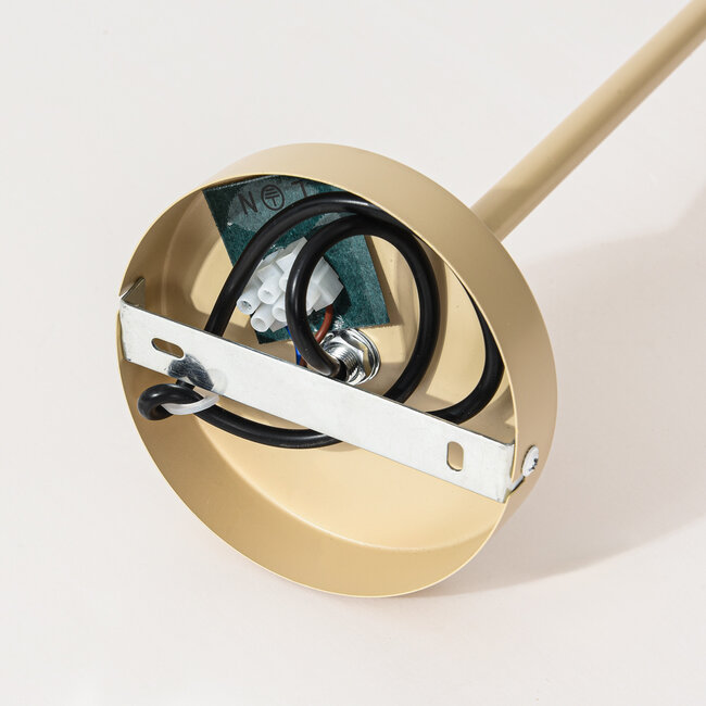 Designer ceiling light Sest beige with Opal white glass - 6-light