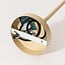 6-light ceiling light Sest - beige with opal white glass