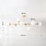 8-light ceiling light Osem - beige with opal white glass