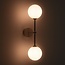 Modern beige Runda wall lamp with opal white glass, 2-light