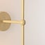 2-light wall light Runda - beige with opal white glass