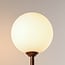 2-light wall light Runda - brown with opal white glass