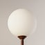 2-light wall light Runda - brown with opal white glass