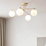 4-light adjustable ceiling light Nymo - beige with opal white glass