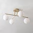 4-light adjustable ceiling light Nymo - beige with opal white glass