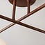 4-light adjustable ceiling light Nymo - brown with opal white glass