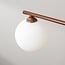 4-light adjustable ceiling light Nymo - brown with opal white glass