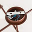 4-light adjustable ceiling light Nymo - brown with opal white glass