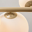 Deka beige Designer lighting pendant lamp with opal white glass, 10-light