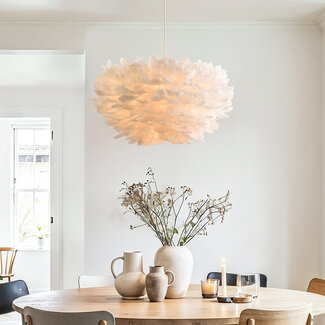 Floka Pendant Light with Soft White Feathers