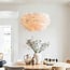 pendant light Floka with soft white feathers
