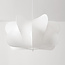 White minimalist pendant light Ame with silk shade