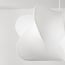 White minimalist pendant light Ame with silk shade