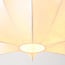 White minimalist pendant light Ame with silk shade