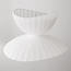 Pendant light Kaze with double fabric shade - white