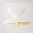 Pendant light Kaze with double fabric shade - white