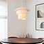 pendant light Ume with double silk shade - white