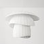 pendant light Ume with double silk shade - white
