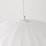 pendant light Ume with double silk shade - white