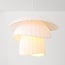 pendant light Ume with double silk shade - white