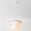 pendant light Ume with double silk shade - white