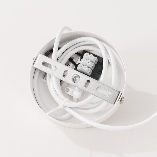 pendant light Ume with double silk shade - white